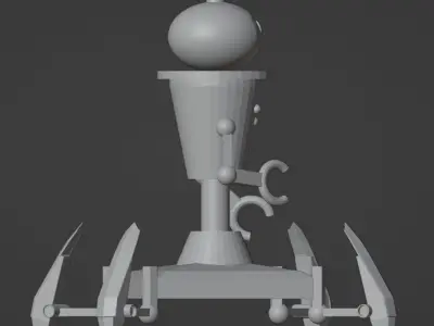 robot with 4 legs Low-poly 3D model