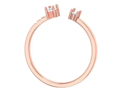 Solitaire Women Light Weight Marquise OVal stone Band Ring 3D print model