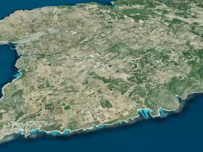 Minorca island 3d model terrain 3D model