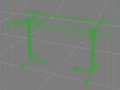 Blue Table 02 3D model
