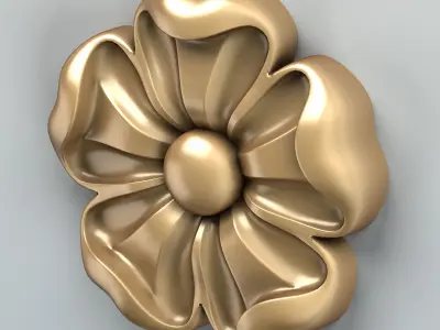 Round rosette 007 3D model