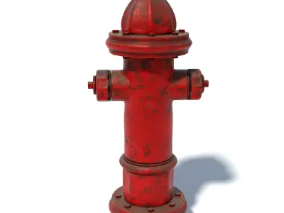 Weathered Fire Hydrant 3D model
