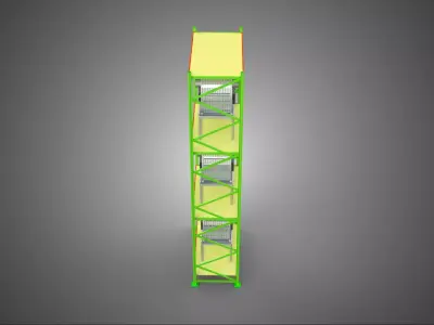 VERTICAL GARDEN TOWER ROTARY HYDROPONIC PLANT FARM LIGHT GROW 3D model