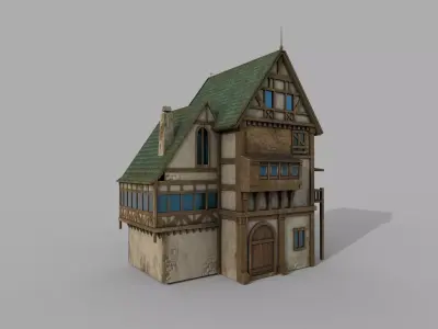 Medieval I Fantasy House 1 Low-poly 3D model