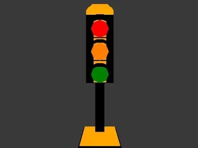 Traffic Light Free low-poly 3D model