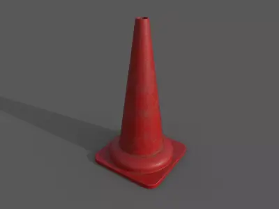 Traffic cone Low-poly 3D model 21