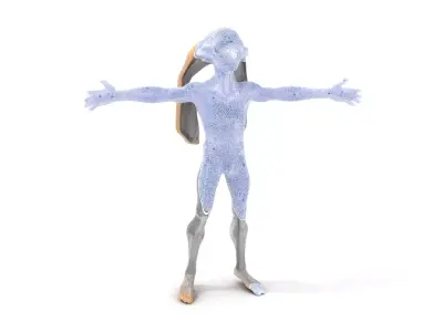 Elder Alien Character model pack Low-poly 3D model