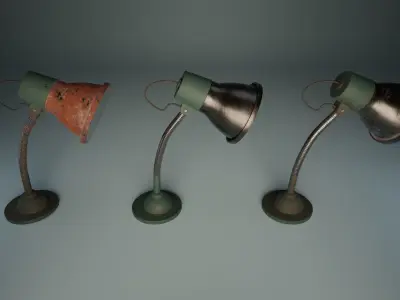 Desk Lamp Low-poly 3D model