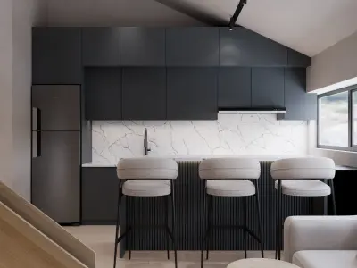 Loft interior design 3D model