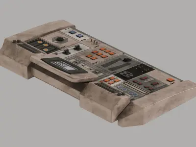 Spaceship Control Panel A - Star Wars Low-poly 3D model