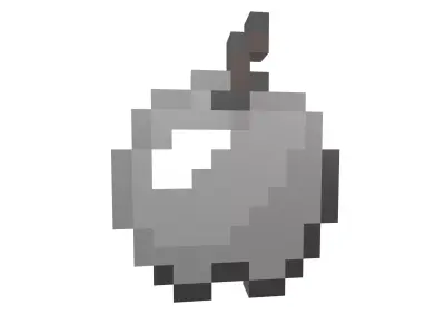 Pixel Apple v1 012 Low-poly 3D model