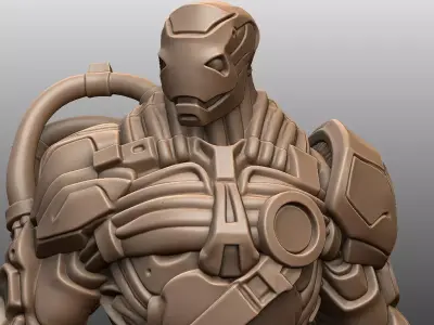 yber Warrior Elite High-Tech Armored Mecha Soldier 3D print model