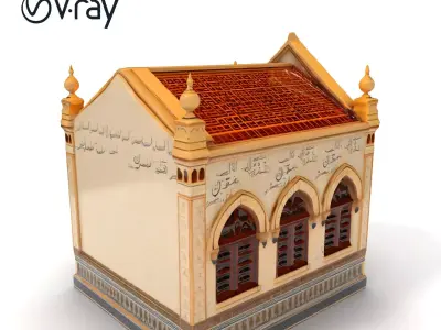Islamic Architectural Building Model Pack Low-poly 3D model