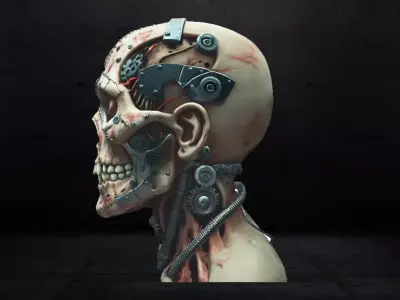 Skull Robot 3D print model