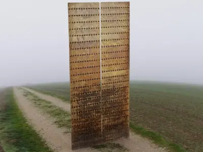 Ancient Bronze Riveted Doors Pack 3 Low-poly 3D model