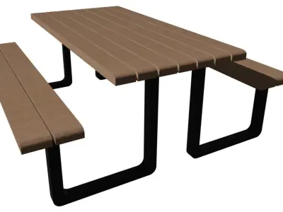 picnic table 3D model