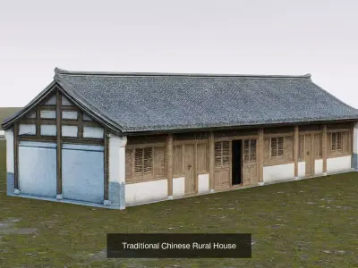Chinese Rural Houses Collection 3D Model Pack