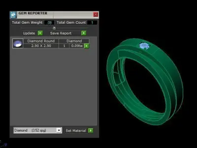 Diamond Ring 3D print model 86