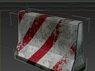 Road block Free low-poly 3D model purchase