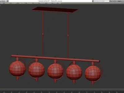 Hubbardton Forge Pluto low poly 3d model Low-poly 3D model