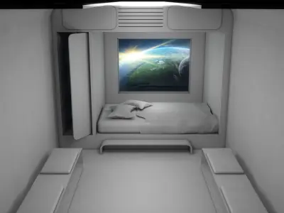 Sci Fi Bedroom 3D model