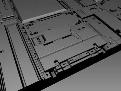 Three SciFi panel Modules    Batch two 3D model