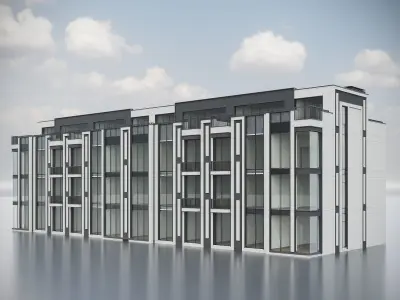 Modern Residential Building 020 3D model