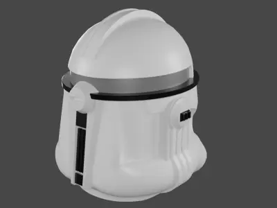 Star Wars Clone Trooper Helmet Low-poly 3D model