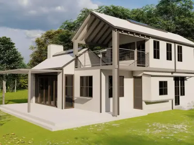 Casa Scene-villa-modern house 3D model 20