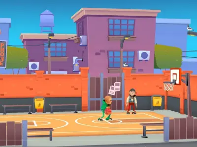 lowpoly city street pack buildings stylized Low-poly 3D model