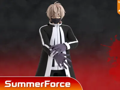 Jin Kougasaki  - TOUGEN ANKI 3D model