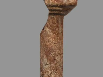 pillar set marble column Low-poly 3D model