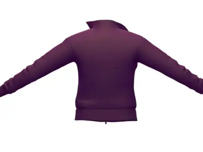 Cartoon High Poly Subdivision Purple Jacket Low-poly 3D model