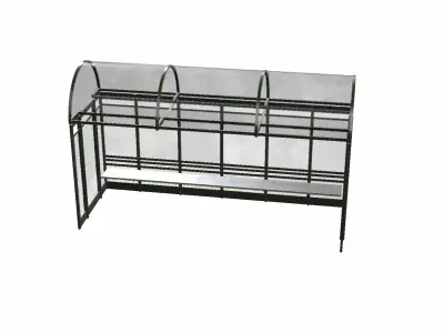 Bus Shelter Low-poly 3D model