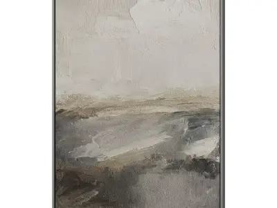 Set of 3 Abstract Paintings in Frames 3D model 109