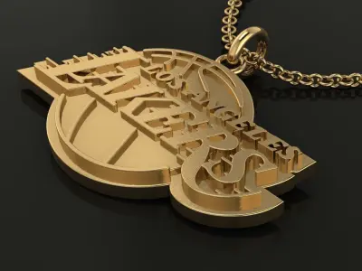 Lakers Logo Pendant 3D print model
