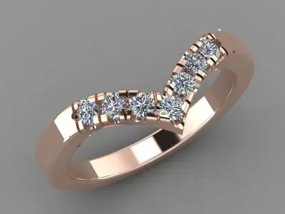 Curve Wedding Band 3D Print Model  Free 3D print model