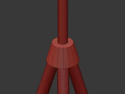 Copper Light Chandelier 3 3D model
