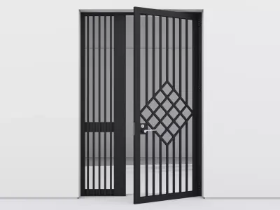 Aluminium door 235 3D model