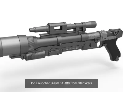 Modular blaster A-180 3D Model Pack