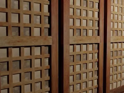 Capiz Windows 3D Model Low-poly 3D model