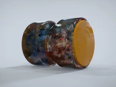 Dread glass tube 3D model
