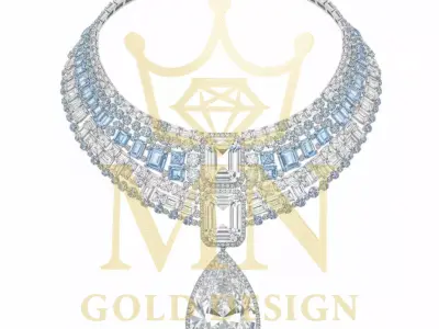 Crystal Aurora Necklace 3D print model