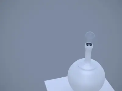 LAMP A with checkered shade 3D model