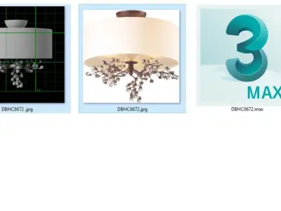 Chandeliers chandelier with four lights 3D model