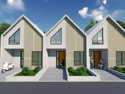 Scandinavian Minimalist House 3D Model Low-poly 3D model