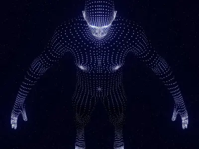 Luminous man 3D model