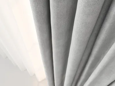 Curtain set 01 3D model