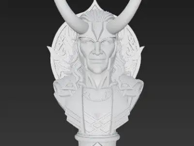 Loki Bust  3D Printable Trickster God Statue  3D print model
