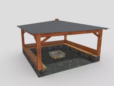 Gazebo Free low-poly 3D model